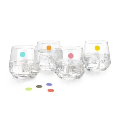 Marque-verres-Glasmarker-Marca-Brille-Glasmarker, Sticky Dots,x8