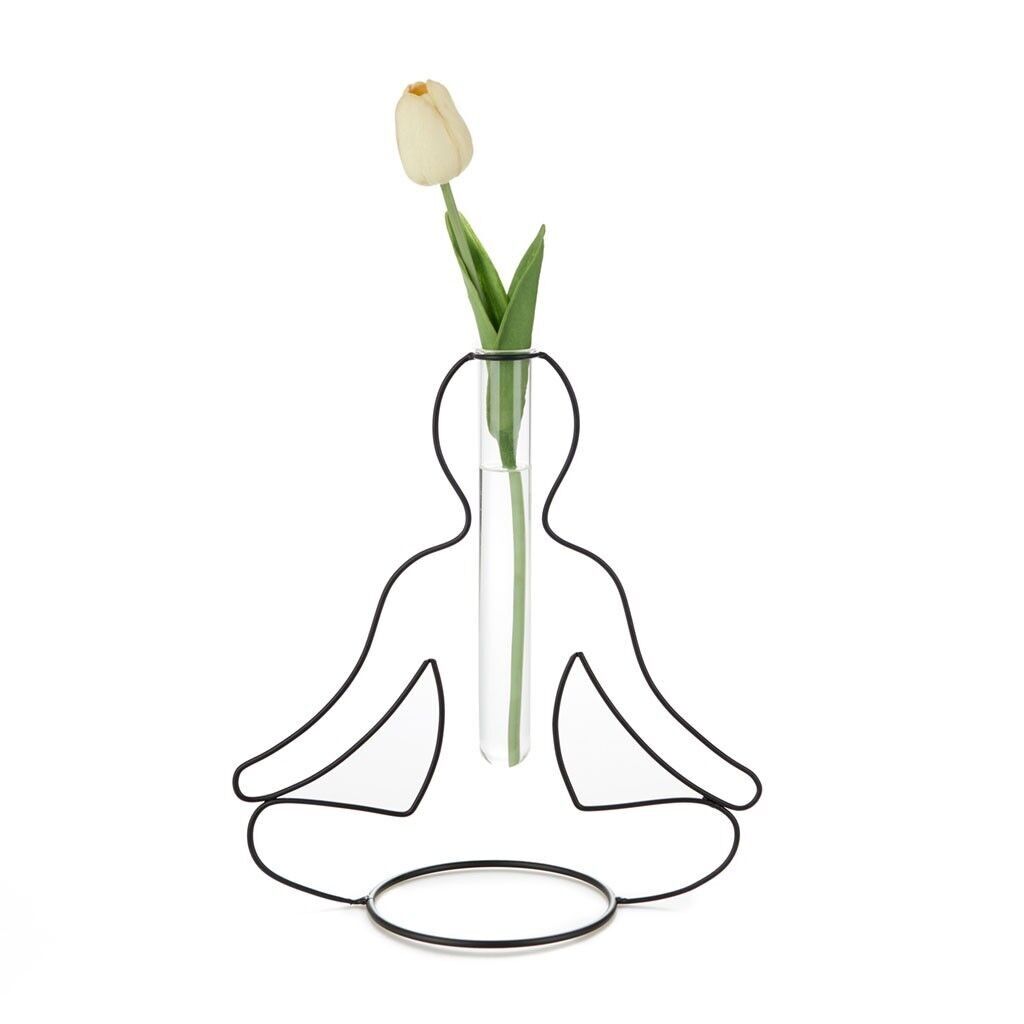 Vase-Flower Vase-Flower Vase, Yoga Silhouette