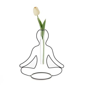 Vase-Vase-Blumenvase, Yoga Silhouette 1