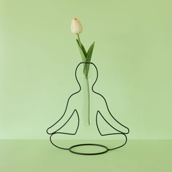 Vase-Vase-Blumenvase, Yoga Silhouette 2