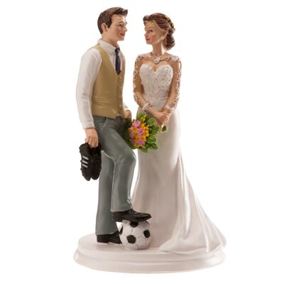 WEDDING COUPLE FOOTBALL MODEL 20CM TO DECORATE CAKES