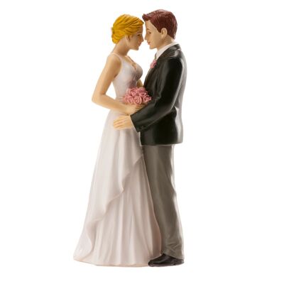 MODÈLE COUPLE DE MARIAGE AMOUREUX 16CM POUR DÉCORER LES GÂTEAUX