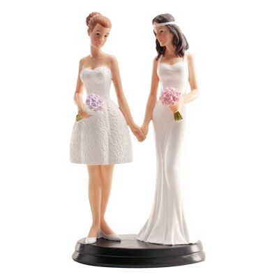 WEDDING COUPLE WOMEN HOLDING HANDS 20CM TO DECORATE CAKES