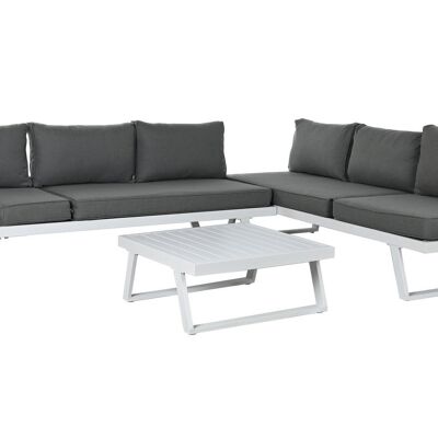 SOFA SET 3 METAL POLIESTER 130X68X65 GRIS MB211137