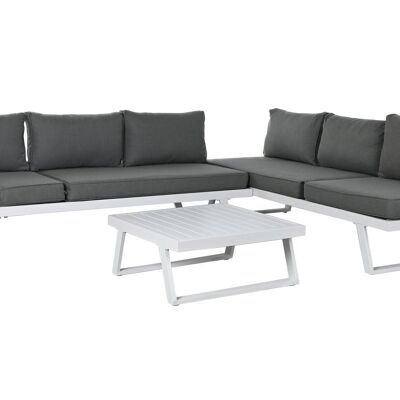 Sofa-Set 3 Metall Polyester 198X68X65 Grau MB211137