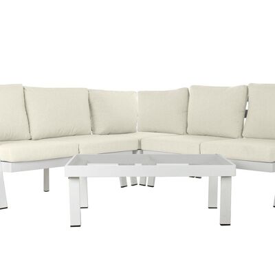 DIVANO SET 4 ALLUMINIO POLIESTERE 212X212X86 BIANCO MB192578