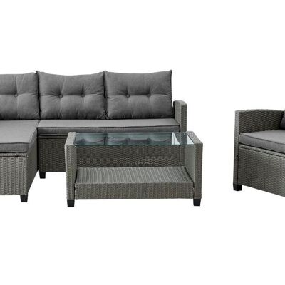 Set Divano 4 Rattan Poliestere Sintetico 120X65X77 MB200894