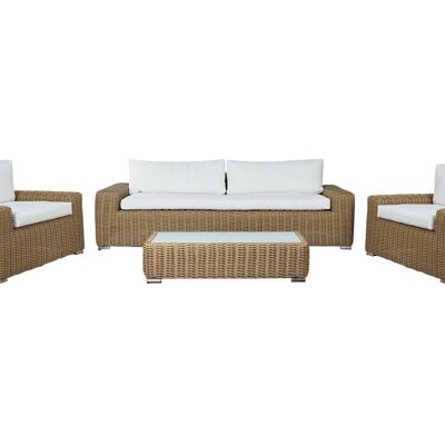 SOFA SET 4 RATAN SINTETICO POLIESTER 222X85X80 MB211134