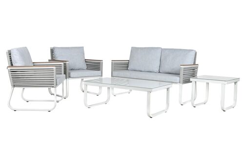 Sofa Set 5 Acero Policarbonato 128X69X79 Blanco MB211160