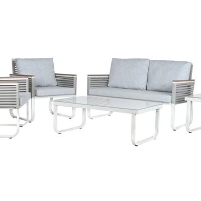 Sofa Set 5 Steel Polycarbonate 128X69X79 White MB211160