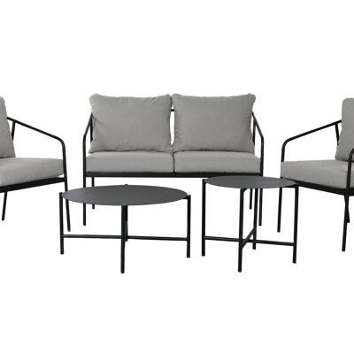 SOFA SET 5 STEEL POLYESTER 121X70X75 BLACK MB211139