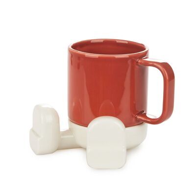 Mug, Mr. Sitty, red, 330ml, ceramic