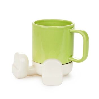 Mug, Mr. Sitty, vert, 330ml, céramique 1