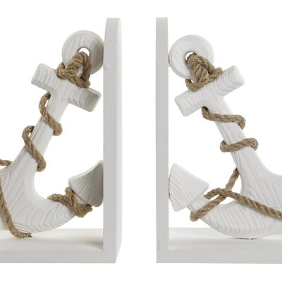 BOOKENDS SET 2 WOODEN ROPE 17X12.5X23 ANCHOR LM210851