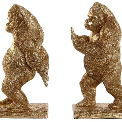 BOOKENDS SET 2 RESIN 13X12,5X24 GOLDEN GORILLA FD210276