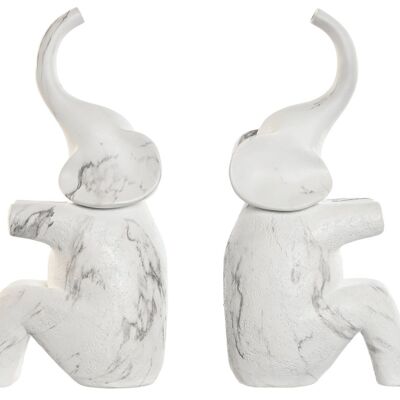 BOOKENDS SET 2 RESIN 14.5X9X29.5 ELEPHANT FD210099