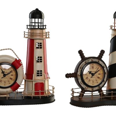 HORLOGE MÉTAL 25,5X14X32,5 PHARE 2 SURT. RE202920