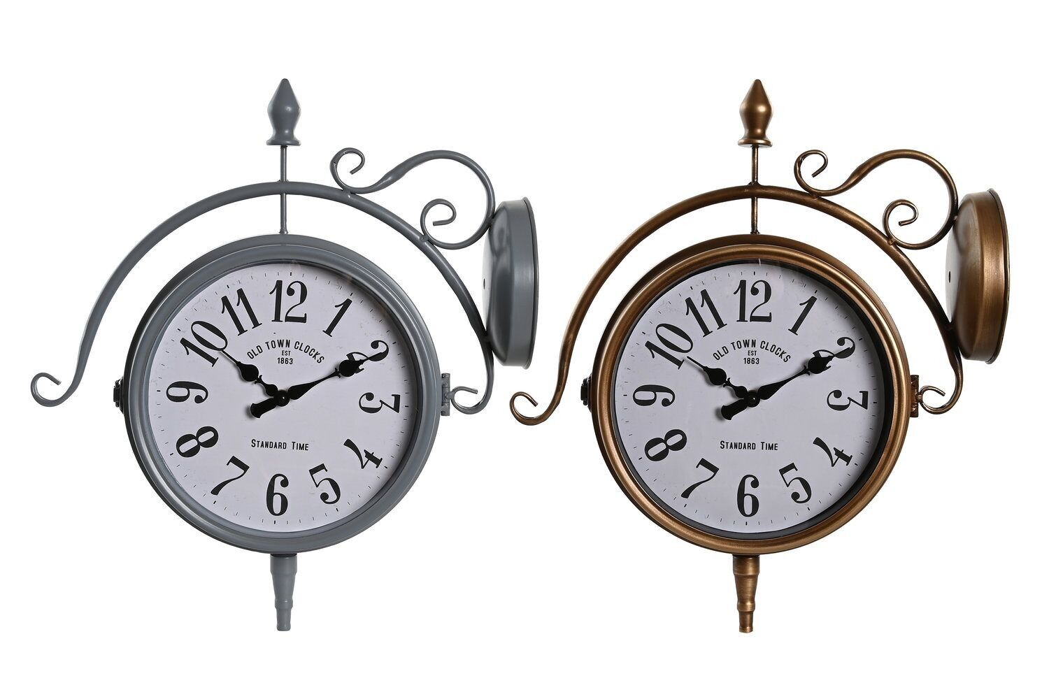 OROLOGIO DA PARETE IN FERRO 43X14,5X47 STAZIONE 2 SURT. RE206333