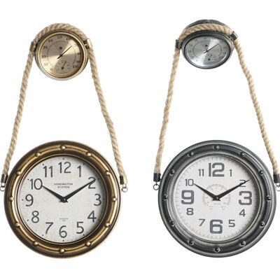 Horloge murale en verre de fer 28,5x8x50 2 assortiment. RE201234