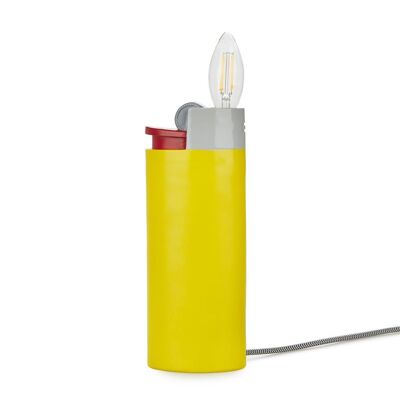 Lampe de table-Lampe de table-Lámpara de mesa-Tischleuchte Briquet, Briquet, jaune