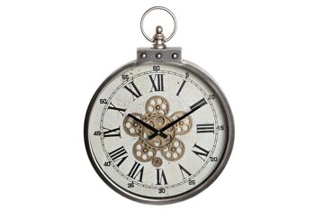 HORLOGE MURALE CRISTAL DE FER 46X6X60 MOUVEMENT RE198996 1