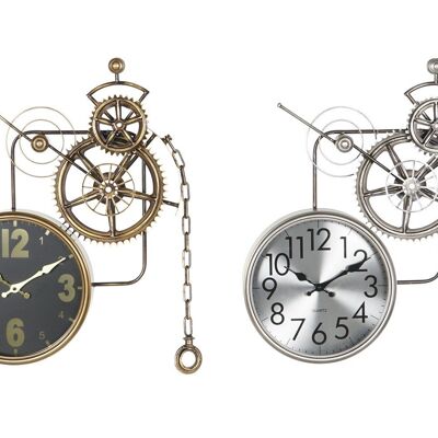 Horloge murale en verre de fer 50X7X62 2 Assortiment. RE201233