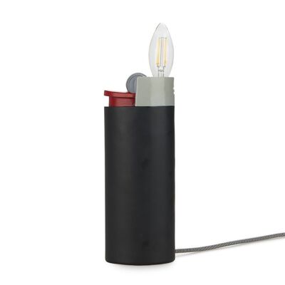Lampe de table-Tischleuchte-Tischleuchte-Tischleuchte Feuerzeug schwarz