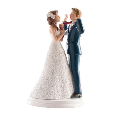 WEDDING COUPLE "HANDS UP" 20CM TO DECORATE CAKES