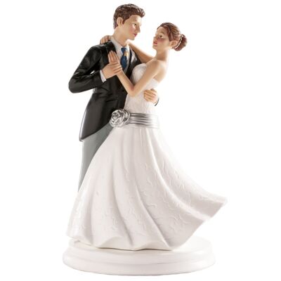 COUPLE DE MARIAGE DANSANT 20CM POUR DÉCORER LES GÂTEAUX