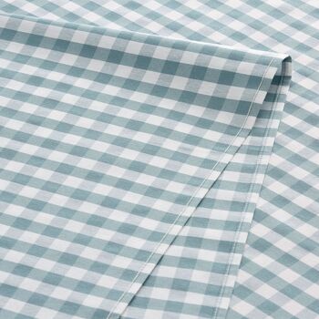 Chemin de table antitache rectangulaire imperméable à carreaux Vichy 45x170 cm toucher tissu coton respirant et doux 4