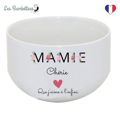 Bol Mamie Lettres Fleuries