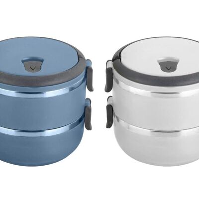 CONTENITORE INOX 16,5X15,5X15 1500ML DOPPIO 2 ASSORTIMENTI. PC205325