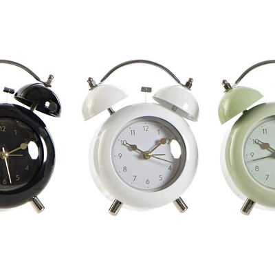 RELOJ DESPERTADOR METAL 11,2X5,8X14,9 3 SURT. RE188111