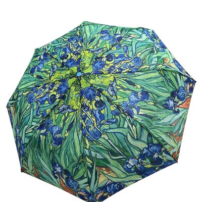 Parapluie Van Gogh à imprimé iris (court) - Bleu