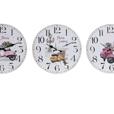 Orologio da parete in MDF 34X4X34 Assortimento Moto 3. RE203746