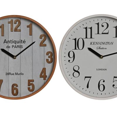 Orologio da Parete in Cristallo Mdf 32X5X32 2 Assortimento. RE212067