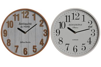 Horloge murale en cristal MDF 32X5X32 2 assortiment. RE212067 1