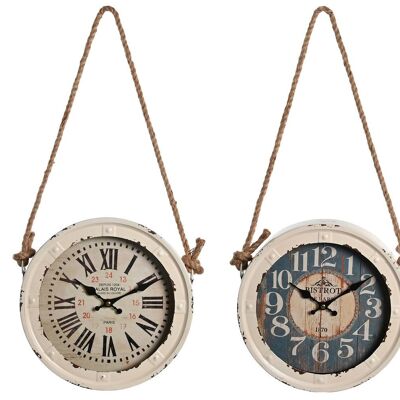 HORLOGE MURALE MDF CORDE 27,5X6X27,5 2 SURT. RE204326