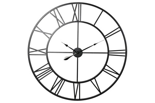 Reloj Pared Metal 100X3X100 Negro RE212092