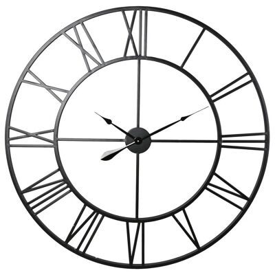 Metal Wall Clock 100X3X100 Black RE212092