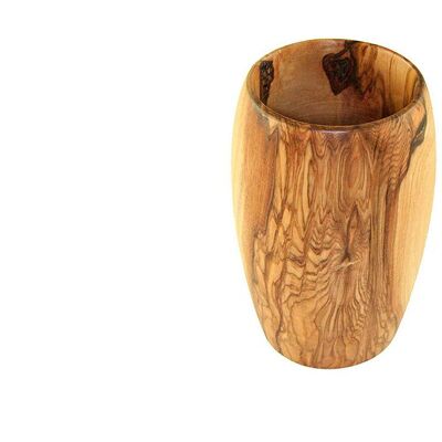 Small toothbrush cup made of olive wood