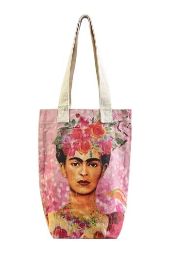 Frida Kahlo Sac fourre-tout en coton à imprimé floral (paquet de 3) - Multi