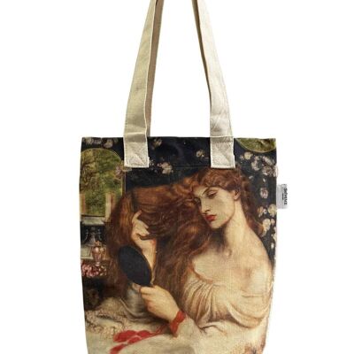 Borsa tote in cotone con stampa artistica preraffaellita Lady Lilith di Rossetti (confezione da 3) - Multi