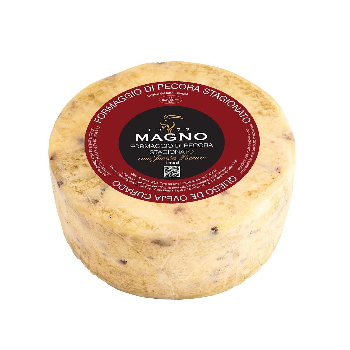 🧀Queso Ibérico de Oveja “Queso Ibérico con Pata Negra” Madurado 4 Meses – Rueda Entera (aprox.2,6 kilogramos)