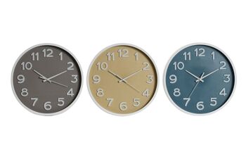 HORLOGE MURALE PVC 30X4X30 MATE 3 SURT. RE212059 1