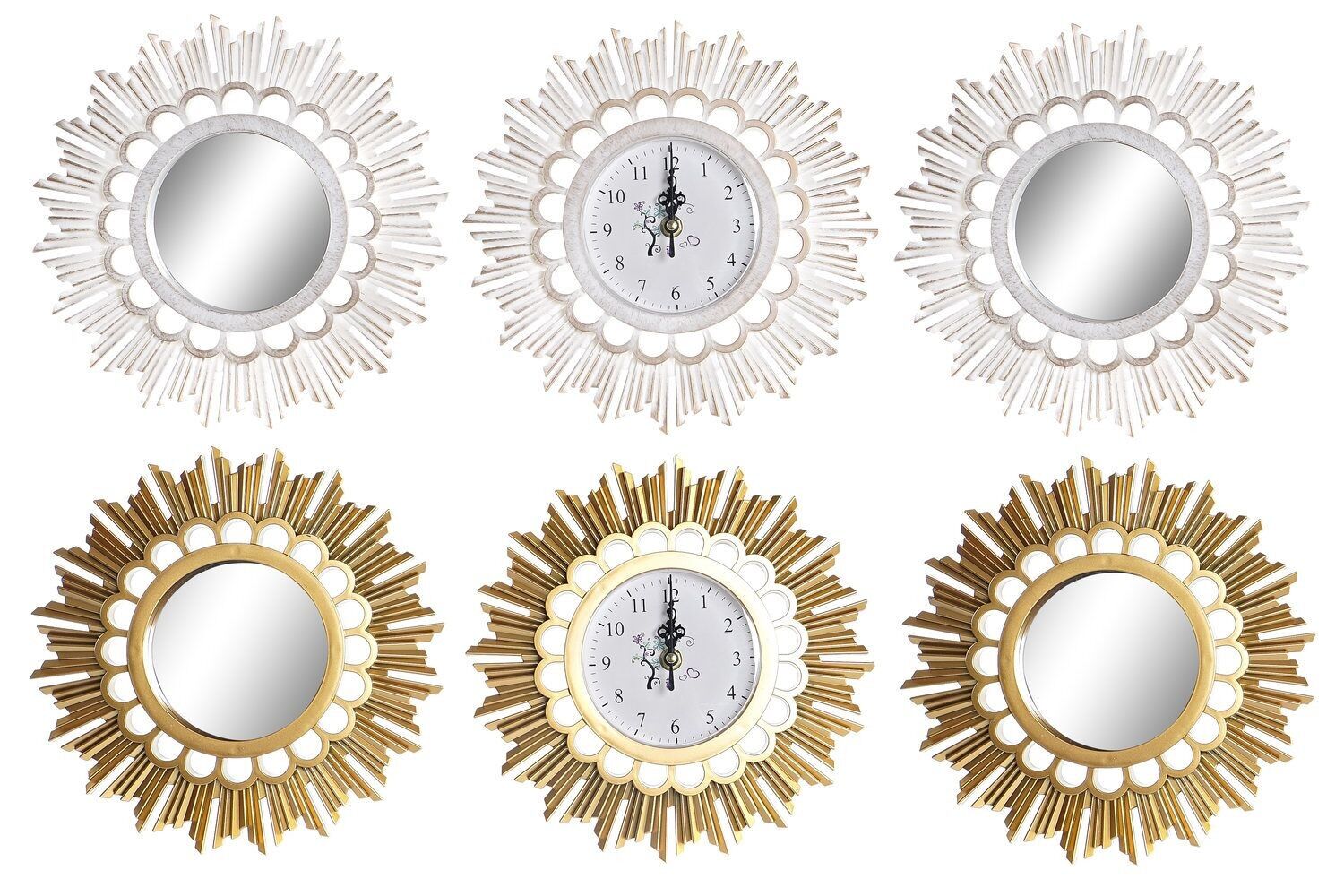 OROLOGIO SET 3 SPECCHIO PP 25X2,5X25 INVECCHIATO 2 ASSORT. RE198923