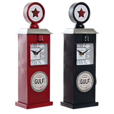IRON TABLE CLOCK 12X8X35 GASOLINE 2 ASSORTMENTS. RE180347