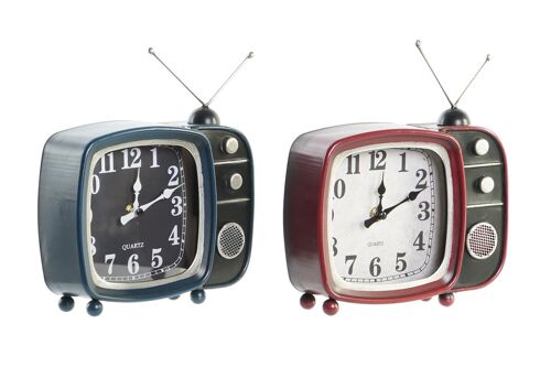 RELOJ SOBREMESA HIERRO 22X6X23,5 TV 2 SURT. RE201240