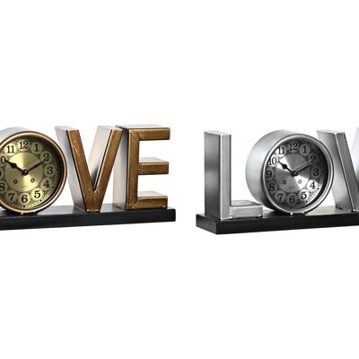 IRON TABLE CLOCK 39X8X15 LOVE 2 ASSORTMENTS. RE198986