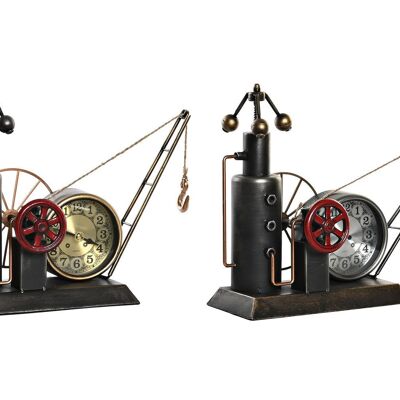 IRON TABLE CLOCK 40.5X15X32.5 CRANE 2 SURT. RE198976